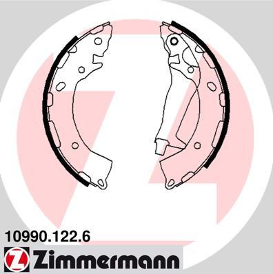 Zimmermann 10990.122.6 - Комплект гальм, барабанний механізм avtolavka.club
