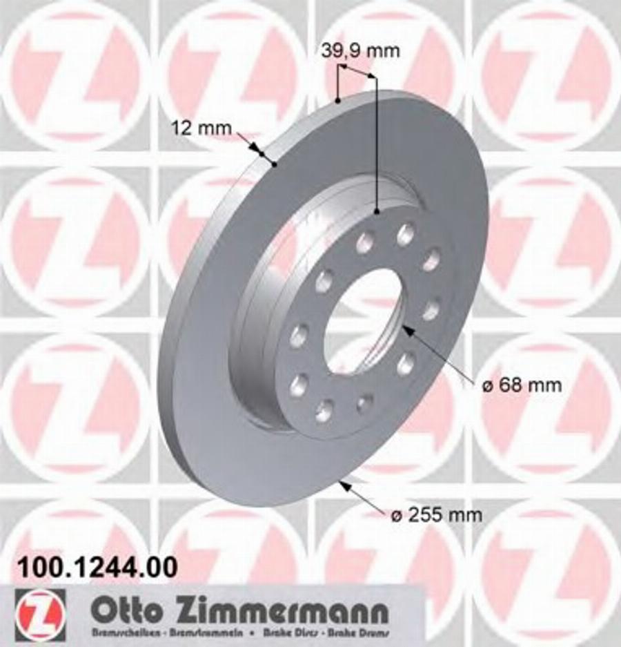 Zimmermann 100 1244 00 - Гальмівний диск avtolavka.club