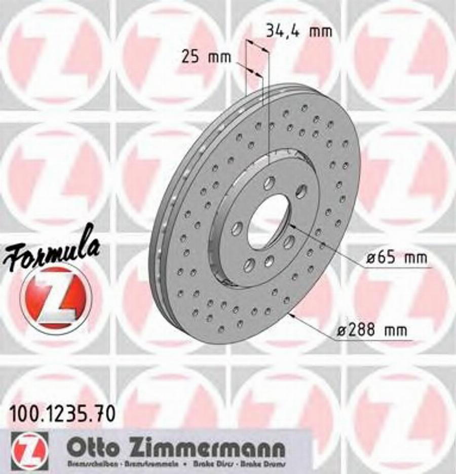 Zimmermann 100.1235.70 - Гальмівний диск avtolavka.club
