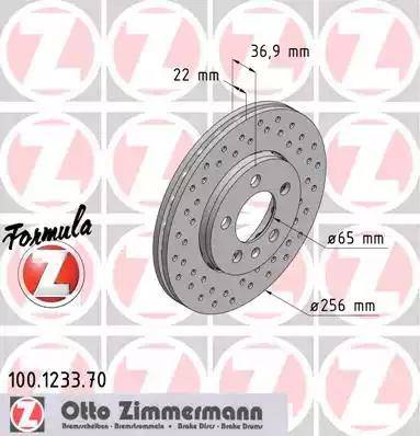 Zimmermann 100.1233.70 - Гальмівний диск avtolavka.club