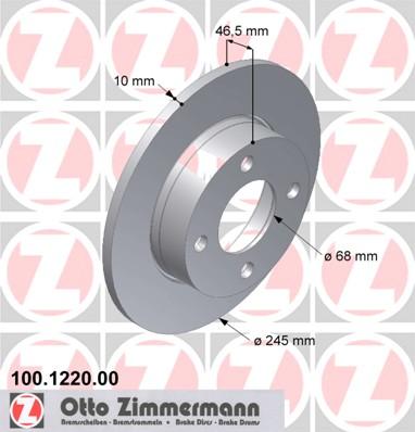 Zimmermann 100.1220.00 - Гальмівний диск avtolavka.club