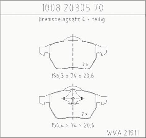 Zimmermann 10082030570 - Гальмівні колодки, дискові гальма avtolavka.club