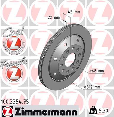 Zimmermann 100.3354.75 - Гальмівний диск avtolavka.club