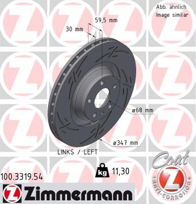 Zimmermann 100.3319.54 - Гальмівний диск avtolavka.club