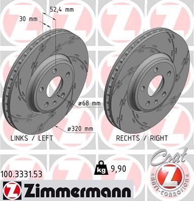 Zimmermann 100.3331.53 - Гальмівний диск avtolavka.club