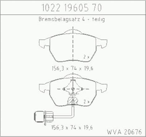 Zimmermann 10221960570 - Гальмівні колодки, дискові гальма avtolavka.club