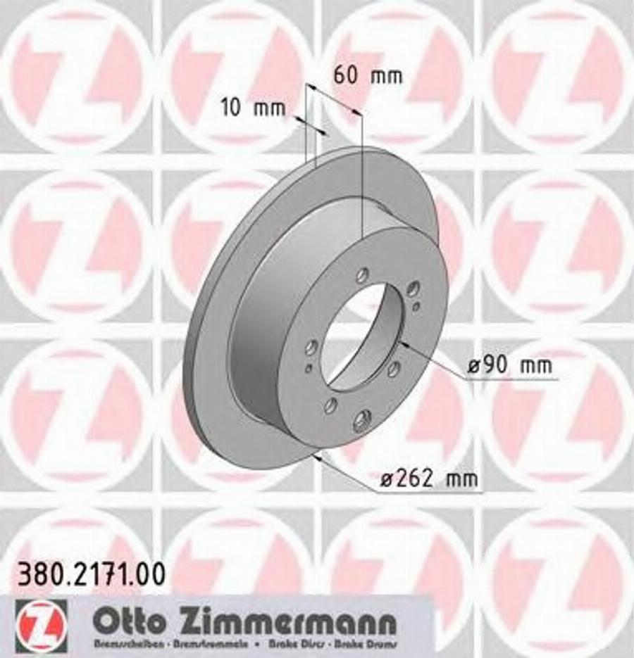 Zimmermann 380.2171.00 - Гальмівний диск avtolavka.club