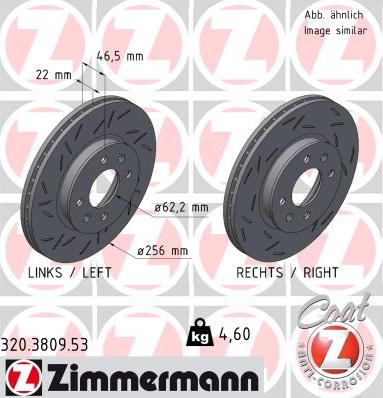 Zimmermann 320.3809.53 - Гальмівний диск avtolavka.club