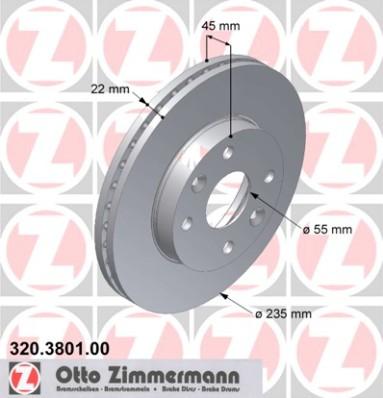 Zimmermann 320.3801.00 - Гальмівний диск avtolavka.club