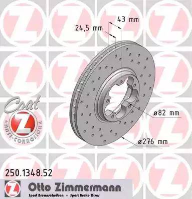 Zimmermann 250.1348.52 - Гальмівний диск avtolavka.club