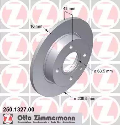 Zimmermann 250.1327.00 - Гальмівний диск avtolavka.club