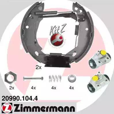 Zimmermann 20990.104.4 - Комплект гальм, барабанний механізм avtolavka.club