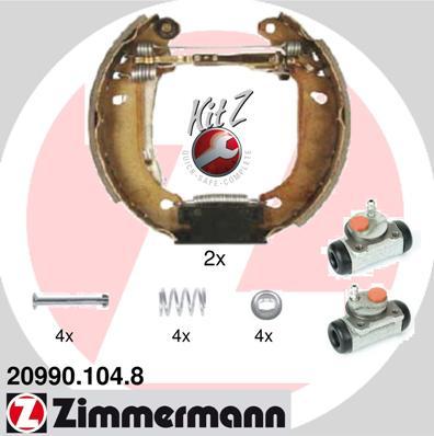 Zimmermann 20990.104.8 - Комплект гальм, барабанний механізм avtolavka.club