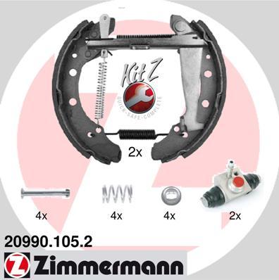 Zimmermann 20990.105.2 - Комплект гальм, барабанний механізм avtolavka.club