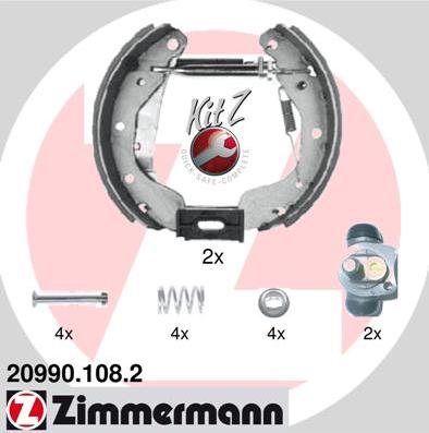 Zimmermann 20990.108.2 - Комплект гальм, барабанний механізм avtolavka.club