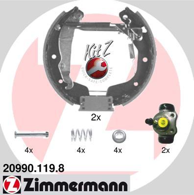 Zimmermann 20990.119.8 - Комплект гальм, барабанний механізм avtolavka.club