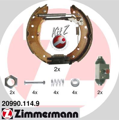 Zimmermann 20990.114.9 - Комплект гальм, барабанний механізм avtolavka.club