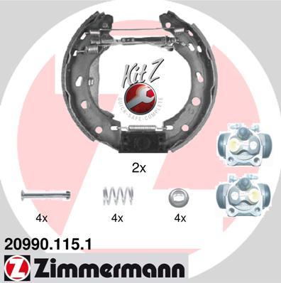 Zimmermann 20990.115.1 - Комплект гальм, барабанний механізм avtolavka.club