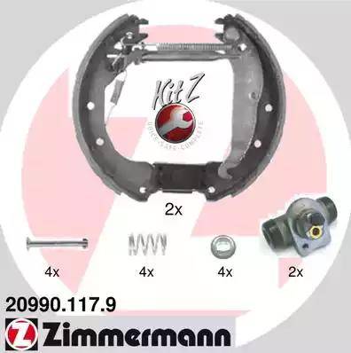 Zimmermann 20990.117.9 - Комплект гальм, барабанний механізм avtolavka.club