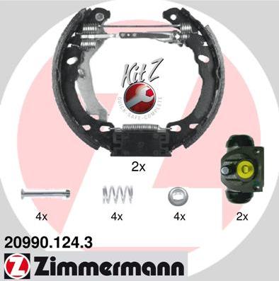 Zimmermann 20990.124.3 - Комплект гальм, барабанний механізм avtolavka.club