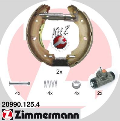 Zimmermann 20990.125.4 - Комплект гальм, барабанний механізм avtolavka.club