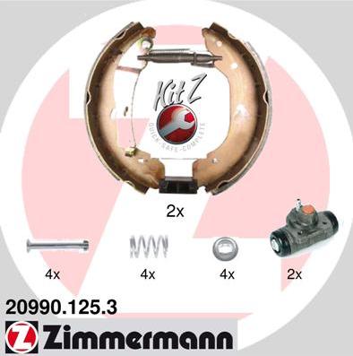 Zimmermann 20990.125.3 - Комплект гальм, барабанний механізм avtolavka.club