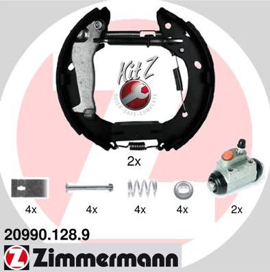 Zimmermann 20990.128.8 - Комплект гальм, барабанний механізм avtolavka.club