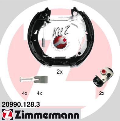 Zimmermann 20990.128.3 - Комплект гальм, барабанний механізм avtolavka.club