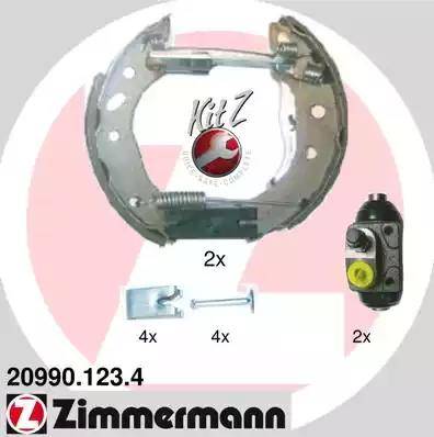 Zimmermann 20990.123.4 - Комплект гальм, барабанний механізм avtolavka.club