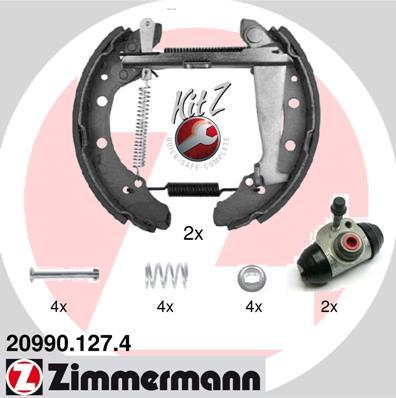 Zimmermann 20990.127.4 - Комплект гальм, барабанний механізм avtolavka.club