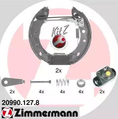 Zimmermann 20990.127.8 - Комплект гальм, барабанний механізм avtolavka.club