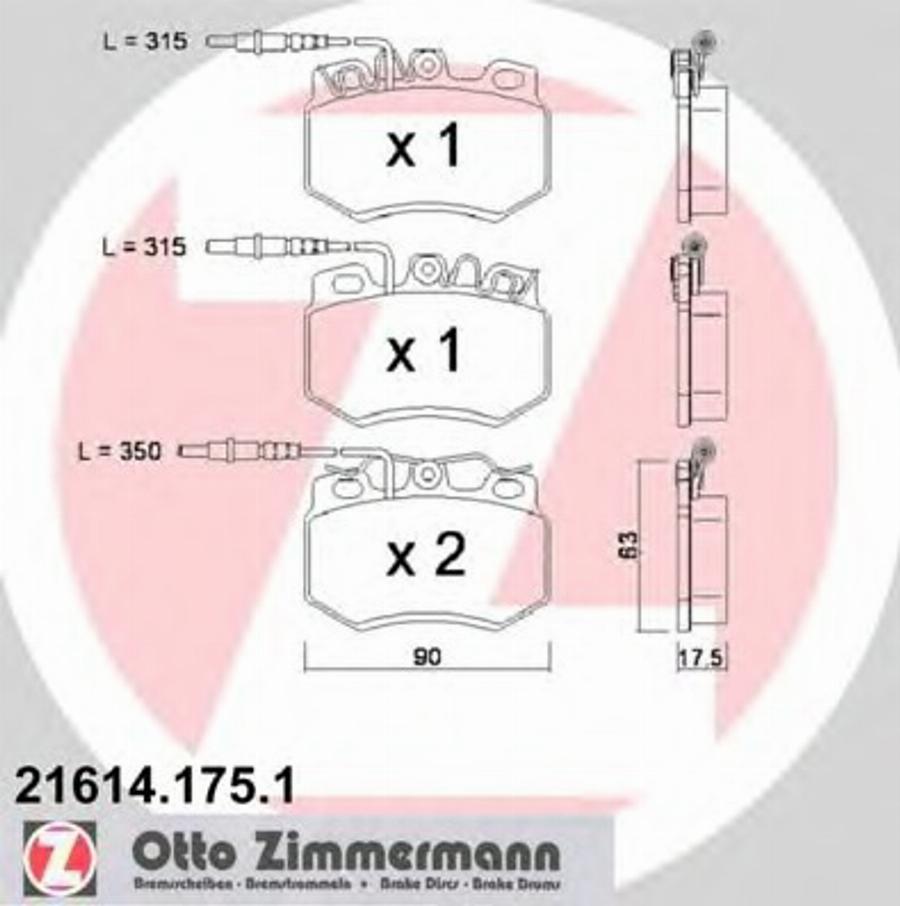 Zimmermann 216141751 - Гальмівні колодки, дискові гальма avtolavka.club