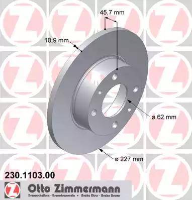 Zimmermann 230.1103.00 - Гальмівний диск avtolavka.club