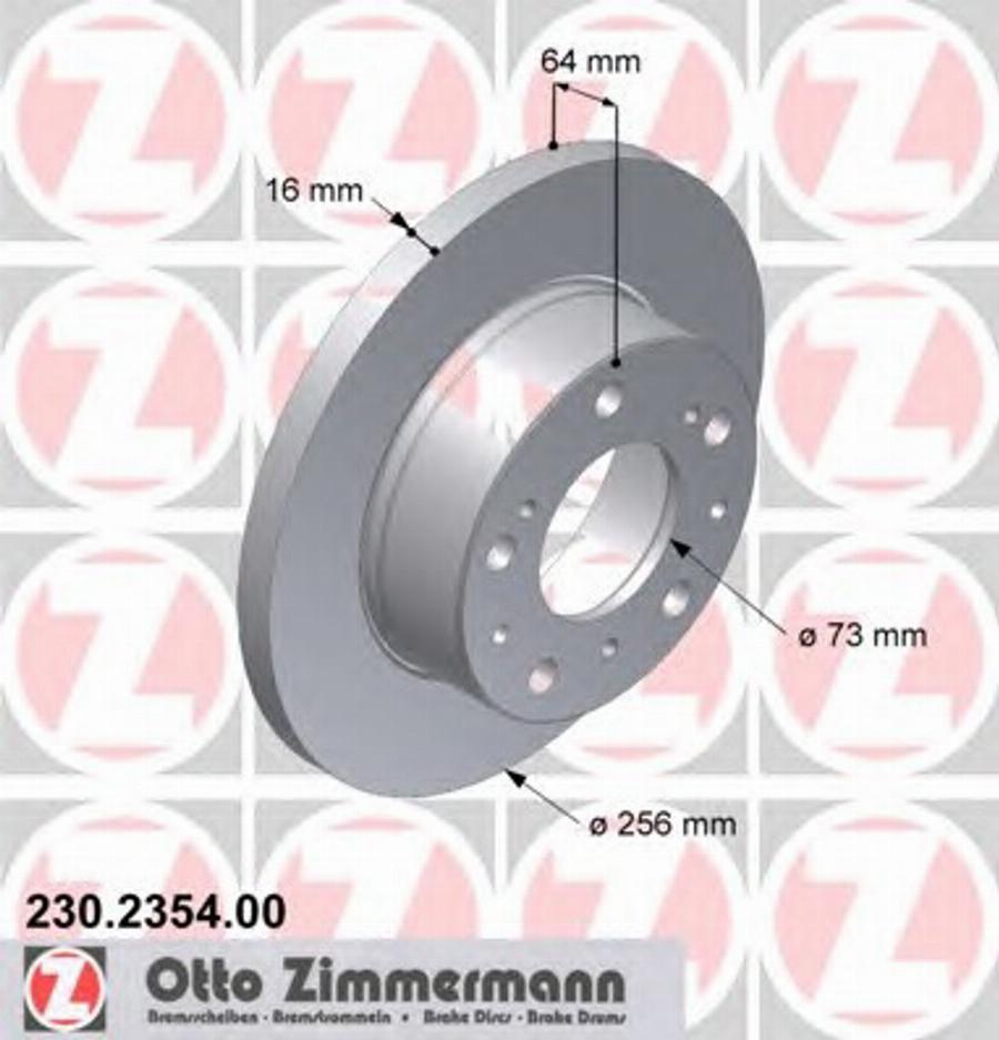 Zimmermann 230 2354 00 - Гальмівний диск avtolavka.club