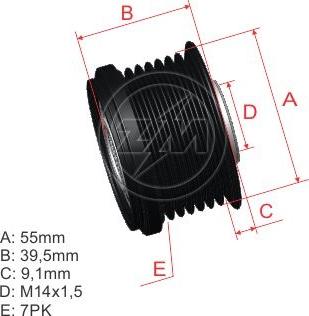 ZM ZM 96.005.36 - Ремінний шків, генератор avtolavka.club