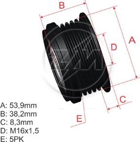 ZM ZM 96.000.46 - Ремінний шків, генератор avtolavka.club