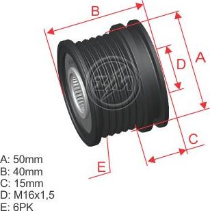 ZM ZM 96.000.03 - Ремінний шків, генератор avtolavka.club