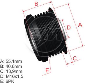 ZM ZM 96.000.35 - Ремінний шків, генератор avtolavka.club