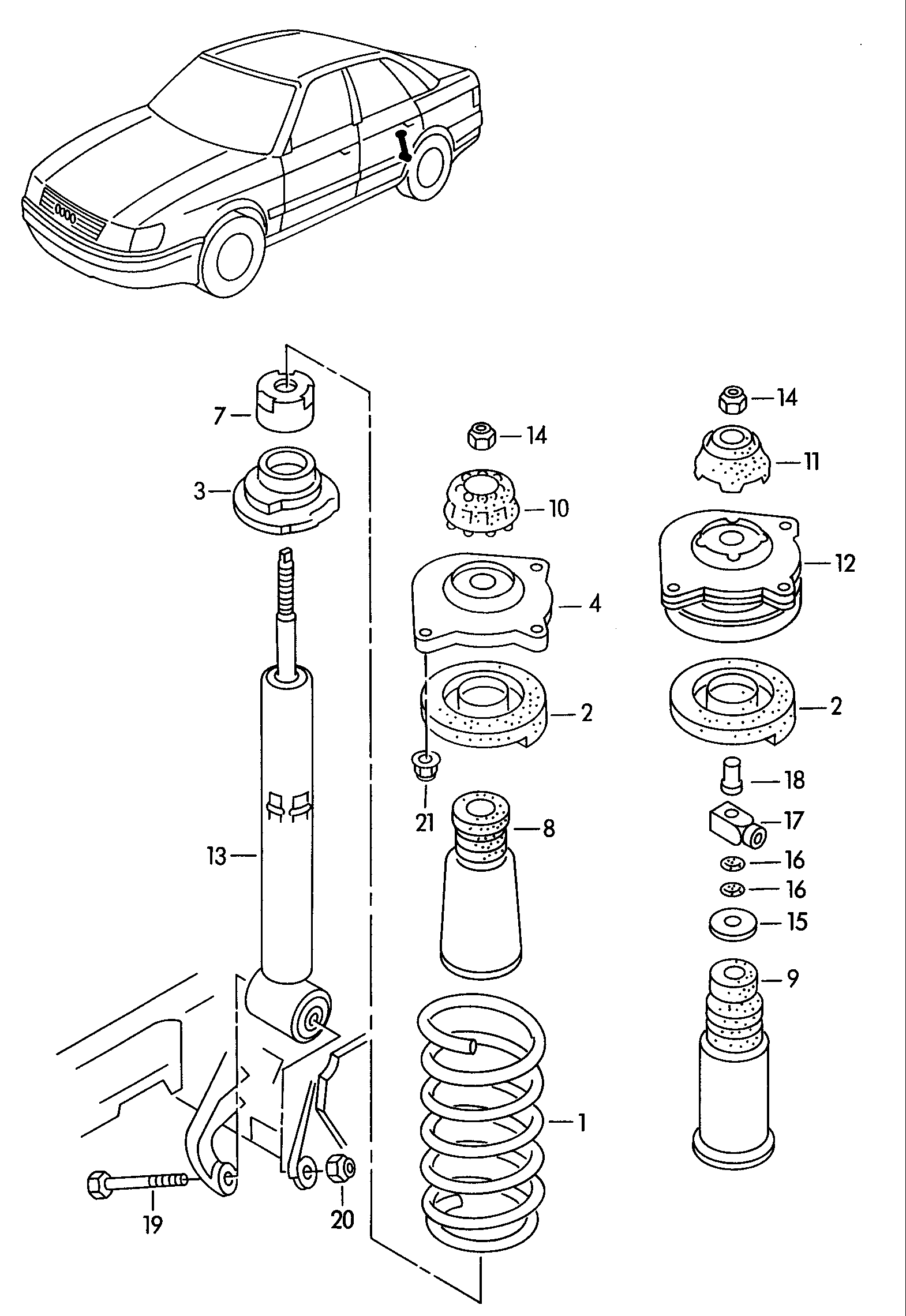 AUDI 4A0513031 - Shock absorbers avtolavka.club