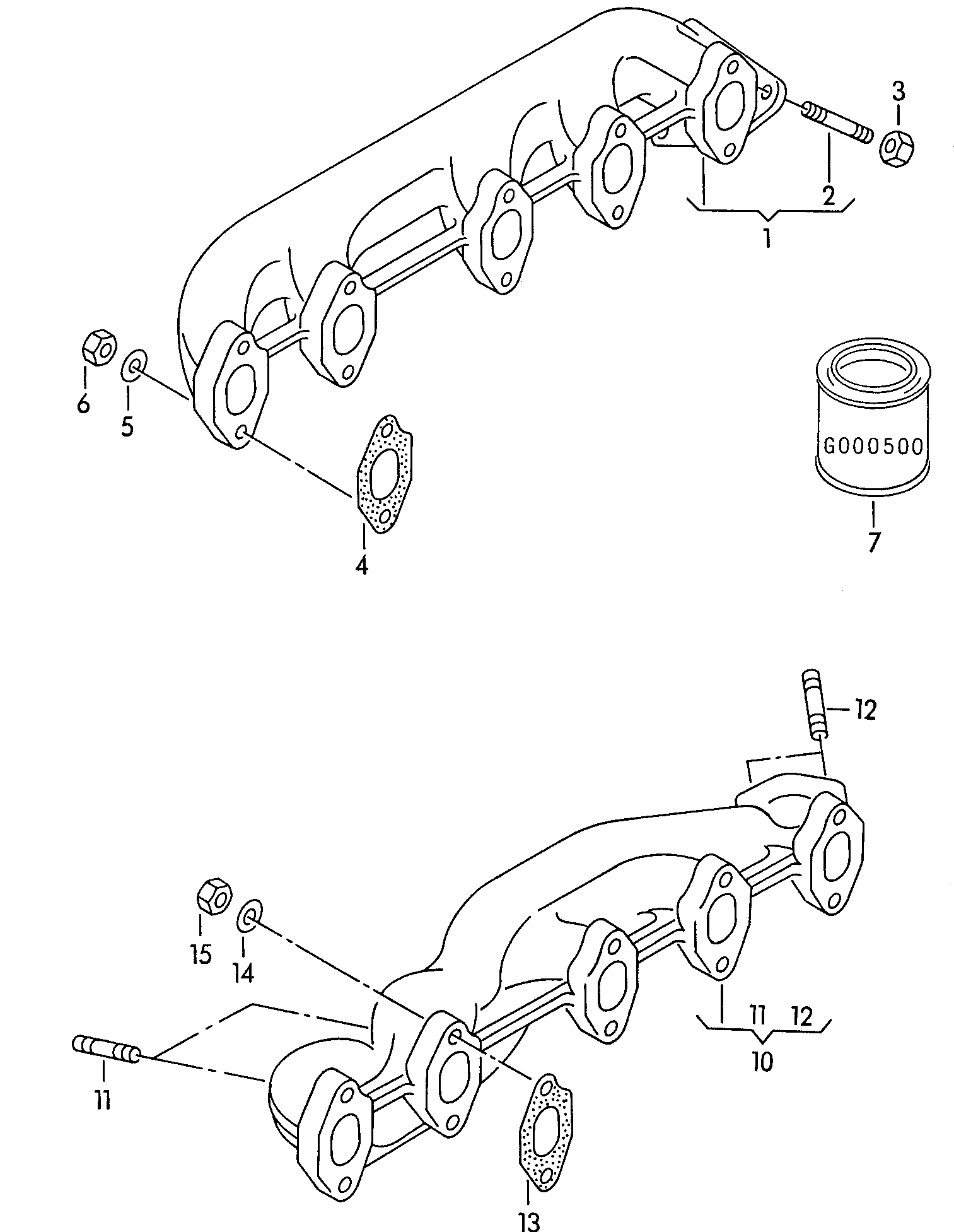 Seat 026 129 589 A - Комплект прокладок, випускний колектор avtolavka.club