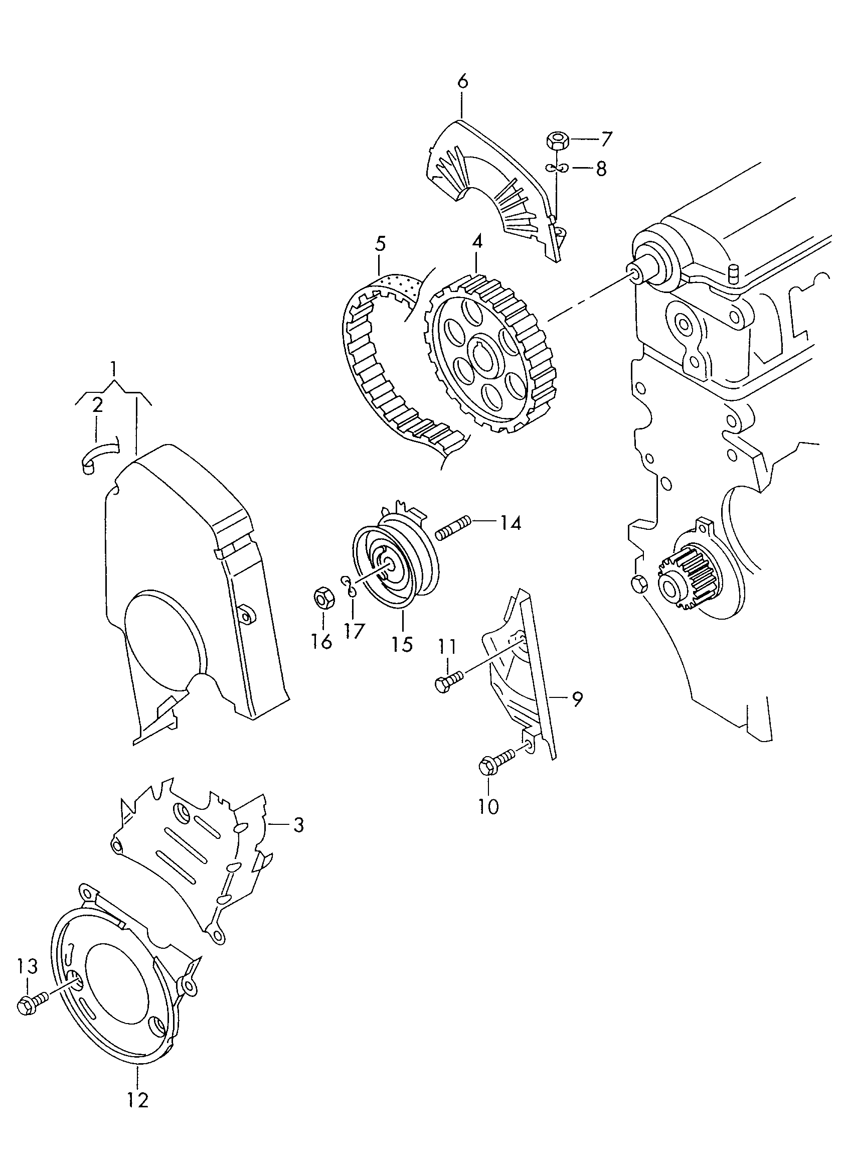 VW 06A109108T - Кожух, зубчастий ремінь avtolavka.club