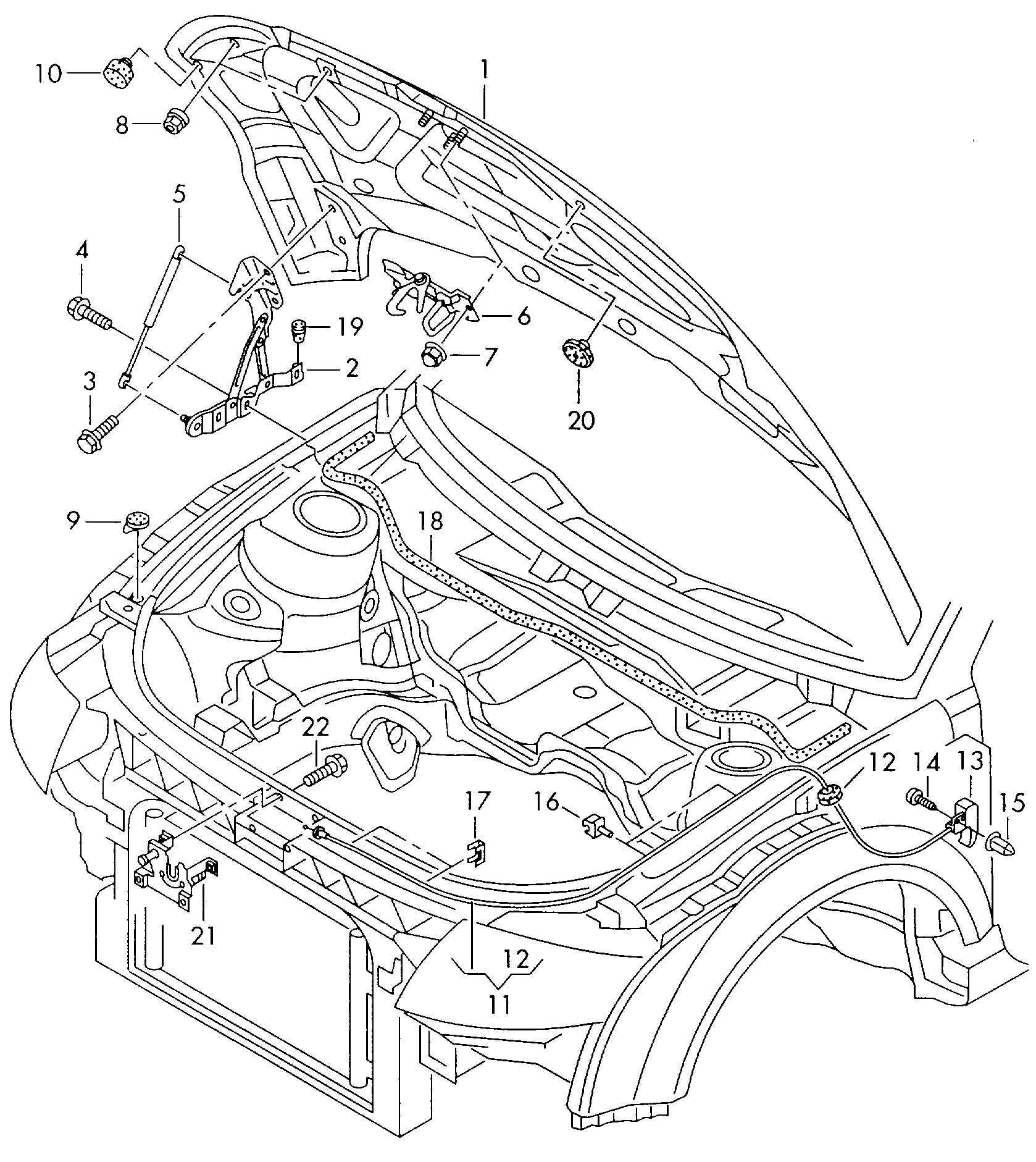 AUDI 8N0 823 359 - Газова пружина, кришка багажник avtolavka.club