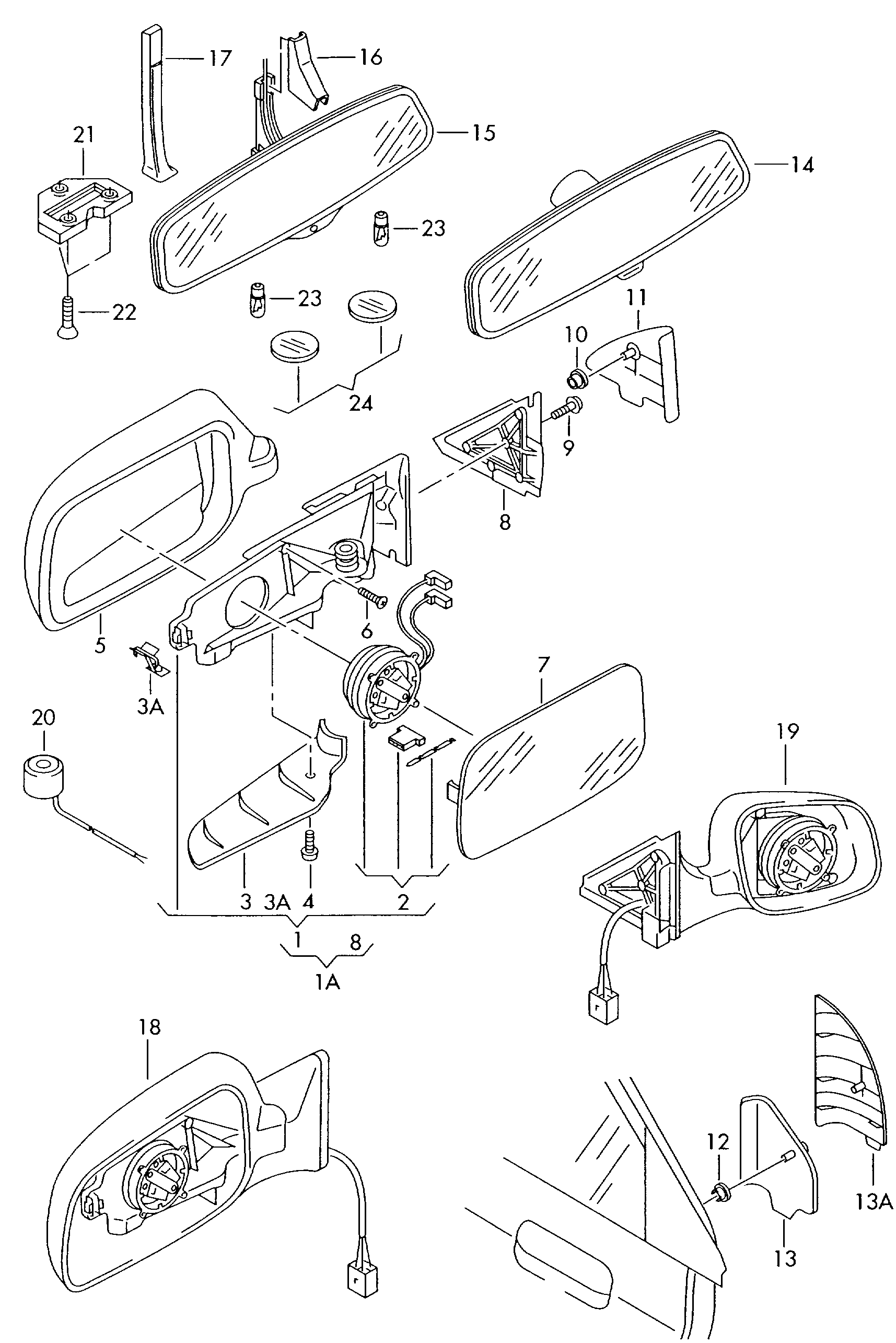 VAG 4B0857535 - Зовнішнє дзеркало avtolavka.club