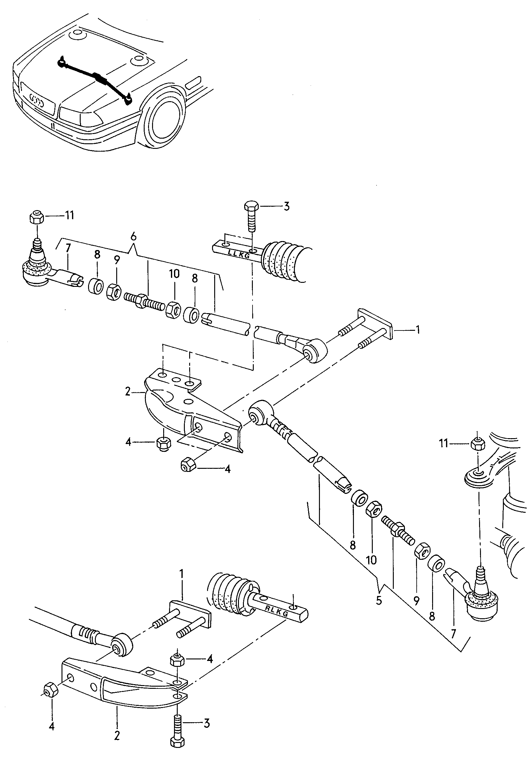 VAG N  0111136 - Поперечна рульова тяга avtolavka.club