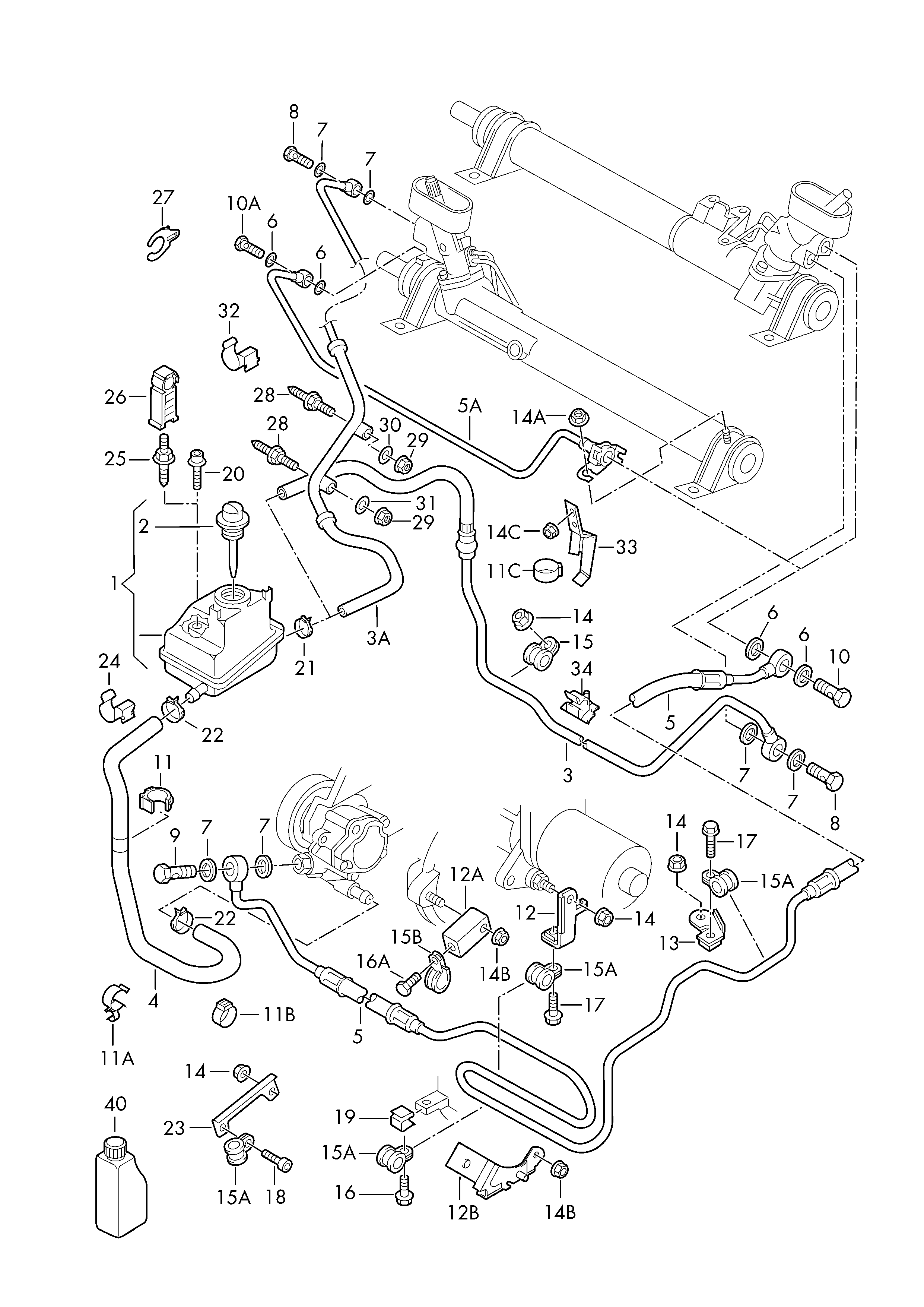 Seat 1J0 422 893 BT - Гідравлічний шланг, рульове управління avtolavka.club