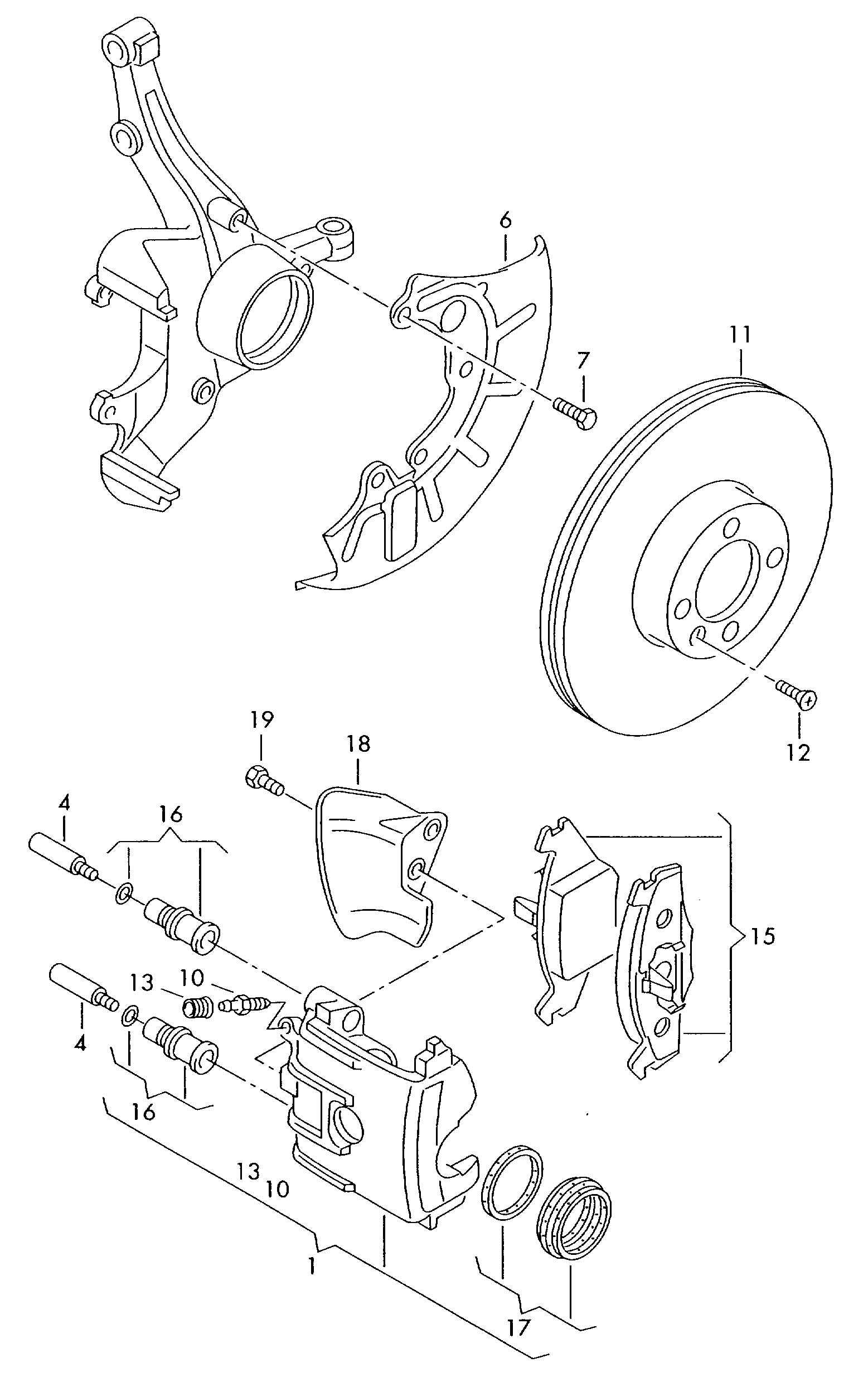 AUDI 1J0 698 471 - Ремкомплект, гальмівний супорт avtolavka.club