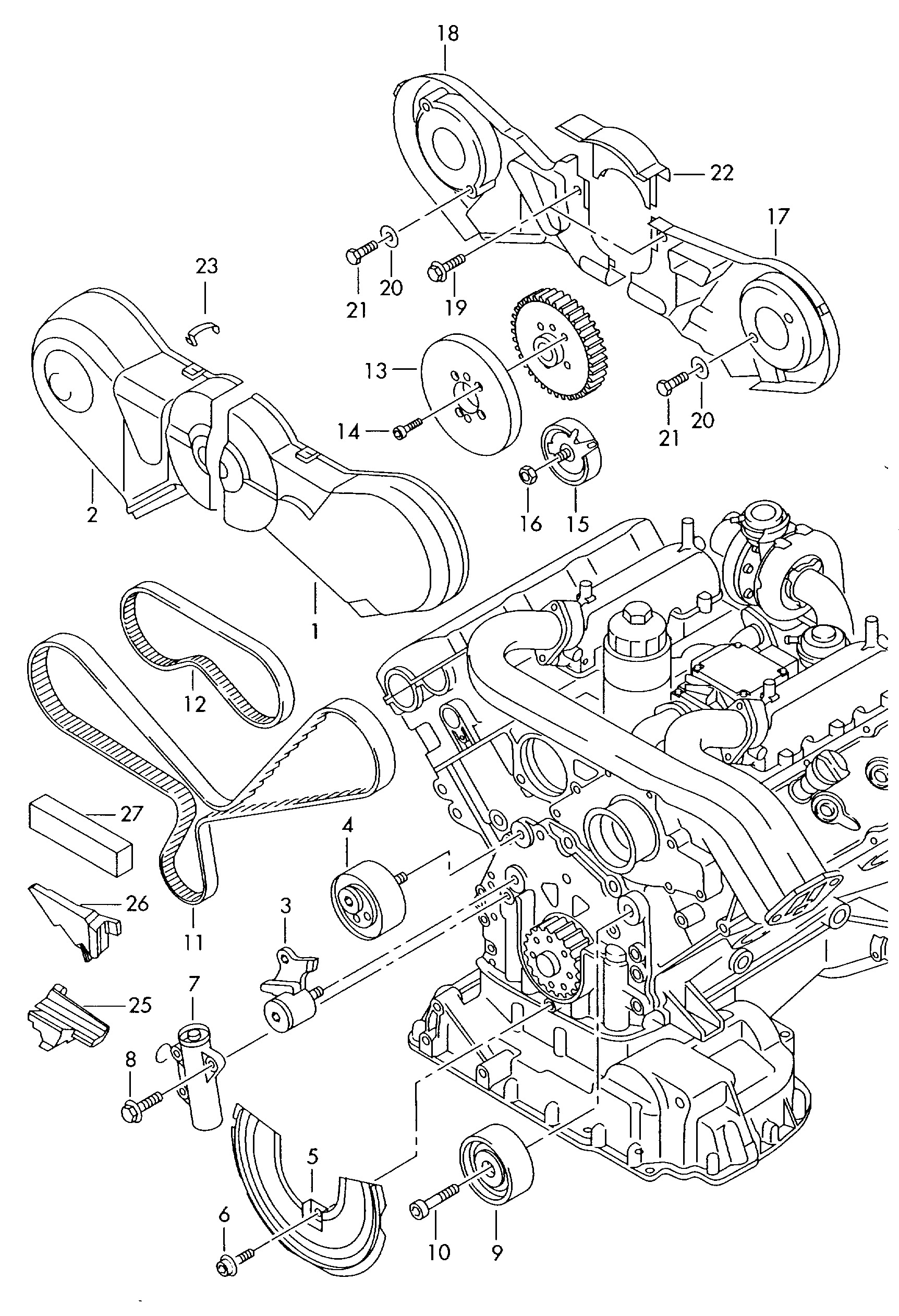 VW 059 109 244 - Паразитний / Провідний ролик, зубчастий ремінь avtolavka.club