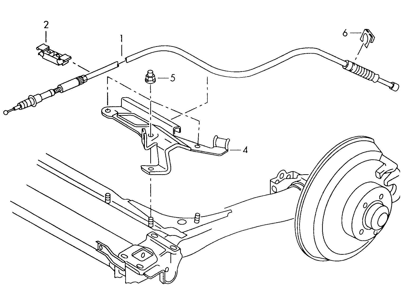 AUDI 8D0 609 721 H - Трос, гальмівна система avtolavka.club