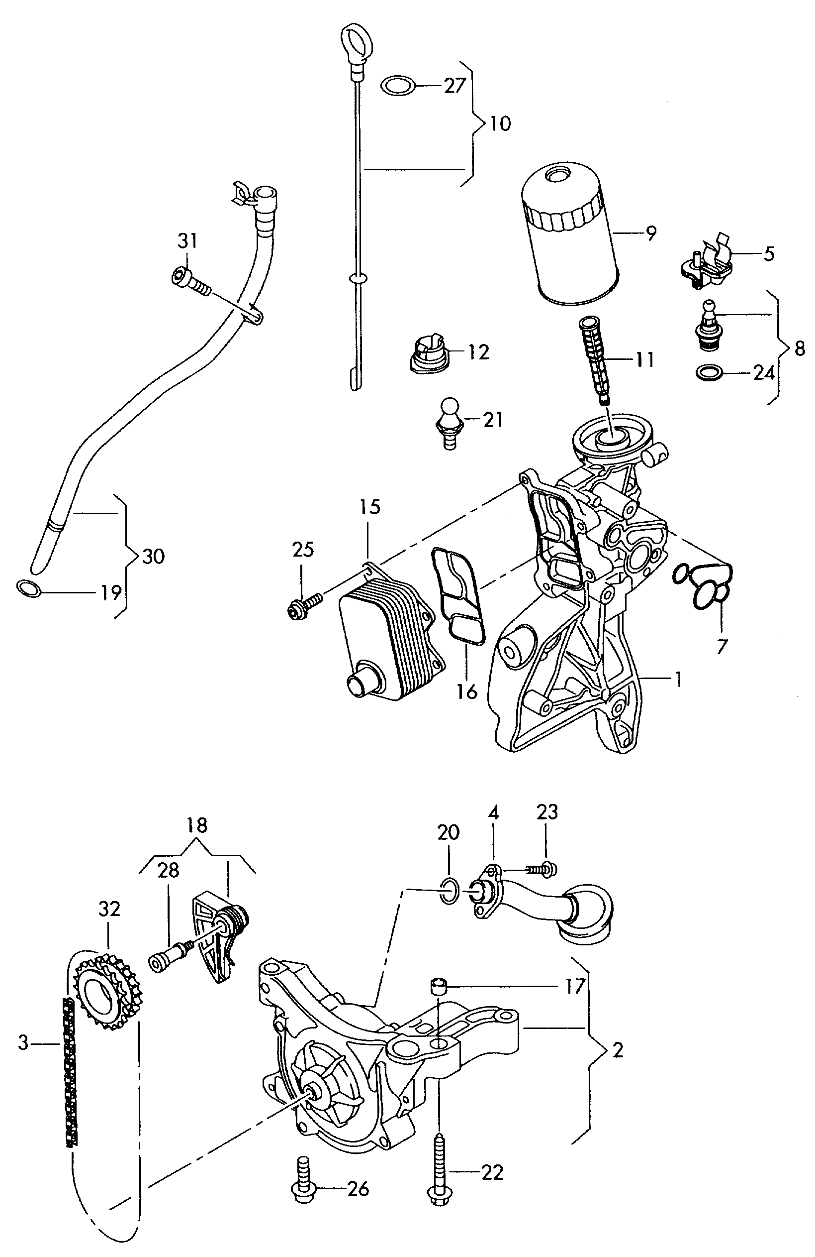 Seat 06J115251S - Впускная труба, масляний насос avtolavka.club