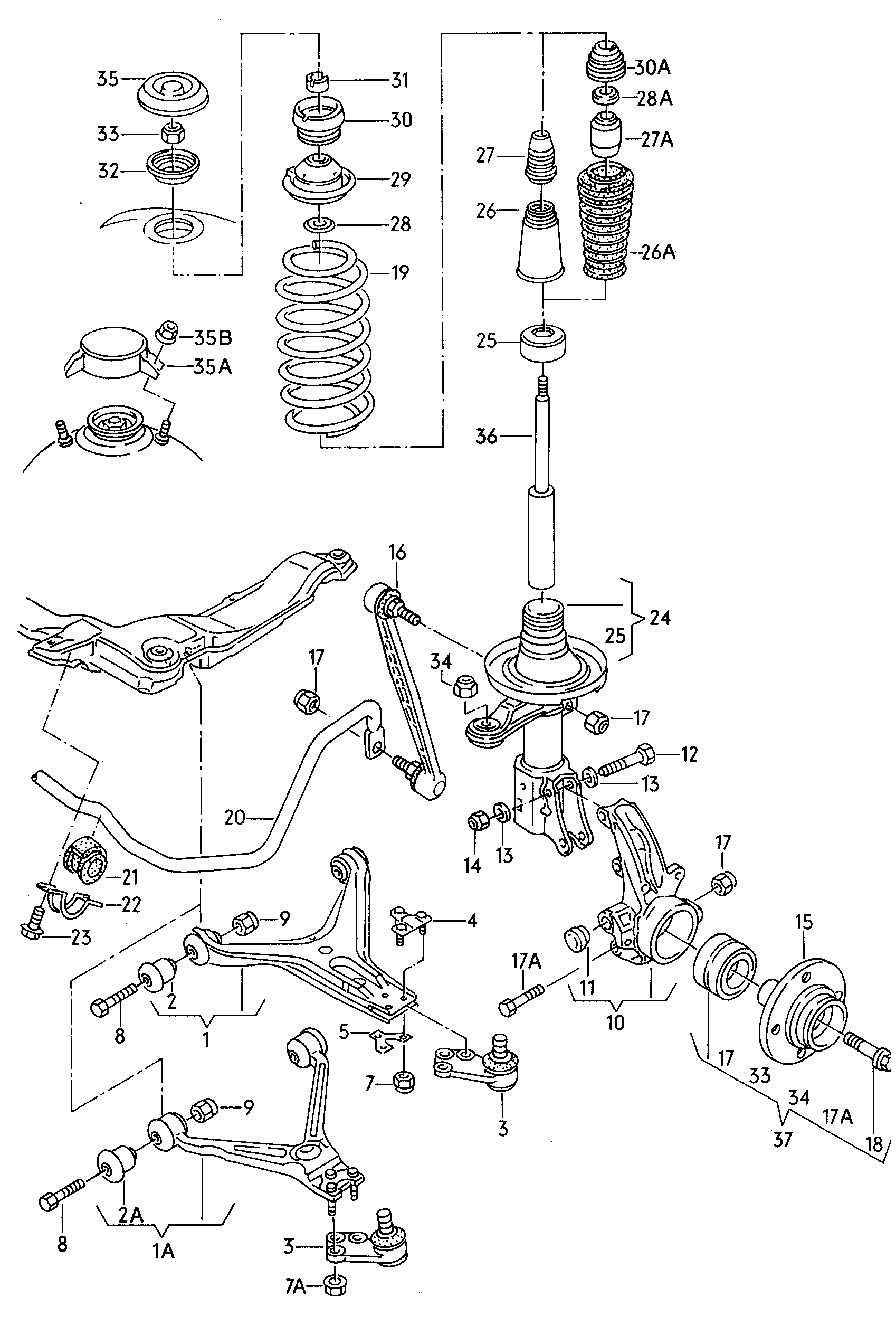 Porsche 8A0407365 - Шарова опора, несучий / направляючий шарнір avtolavka.club